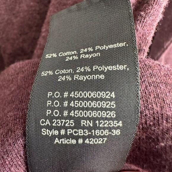 Aritzia TNA‎ Long Sleeve Scoopneck Tee Women's S Heathered Maroon Lightweight - Picture 6 of 8